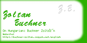 zoltan buchner business card